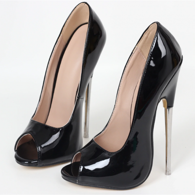 Gorgeous unisex metal heel leather pumps 35-46 EU