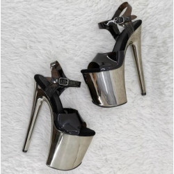 Black and silver sandals pole dance gogo