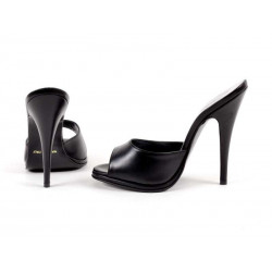 Classic sexy black mules high heels 36-46 EU
