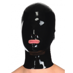 Maska unisex lateks otwarte usta fetysz BDSM