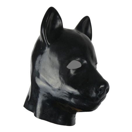 Latex animal mask hood "dog" fetish BDSM