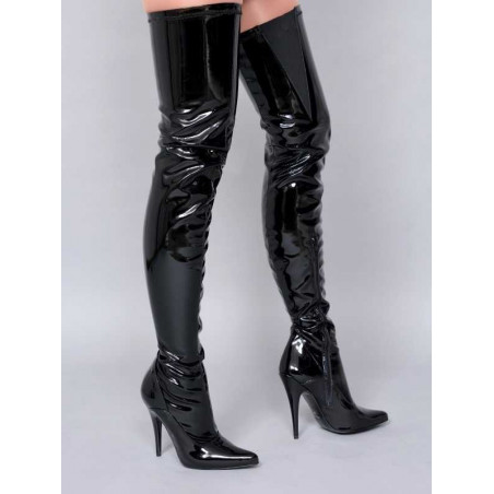 Lack leather black platform unisex boots 35-46 EU