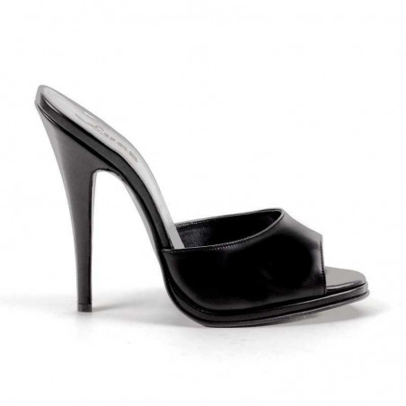 Classic sexy black mules high heels 36-46 EU