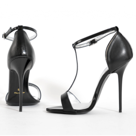 Black strapped high heeled sandals 35-46 EU