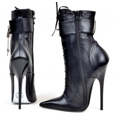 Fetish Italian ankle boots with lacing 35-46 EU