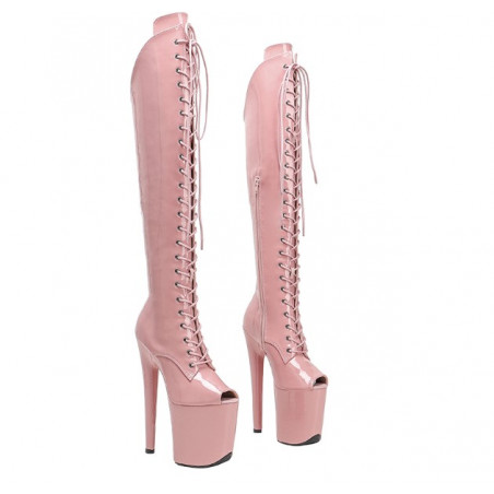 Pink Pole dance gogo 20 cm boots heels Crossdress 35-45 EU