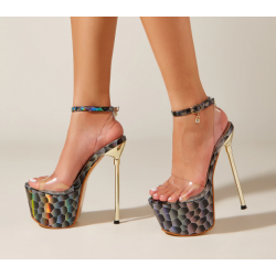 Ekstrawaganckie sandały szpilki obcas "metal heel" 35-41 EU