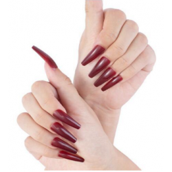Crossdresser latex gloves with nails colors