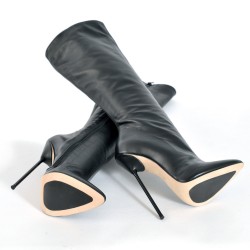 Luksusowe włoskie kozaki szpilka "metal heel" 35-46 EU