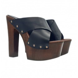 copy of Hand made Italian wooden extreme sexy mules...