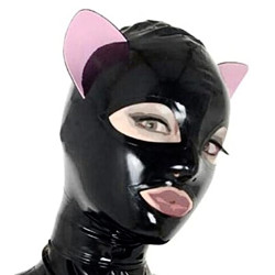 Fetisch Katzenmaske aus Latex Unisex BDSM