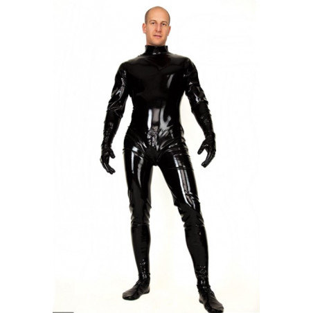 Latex catsuit with gloves and feet fetish BDSM