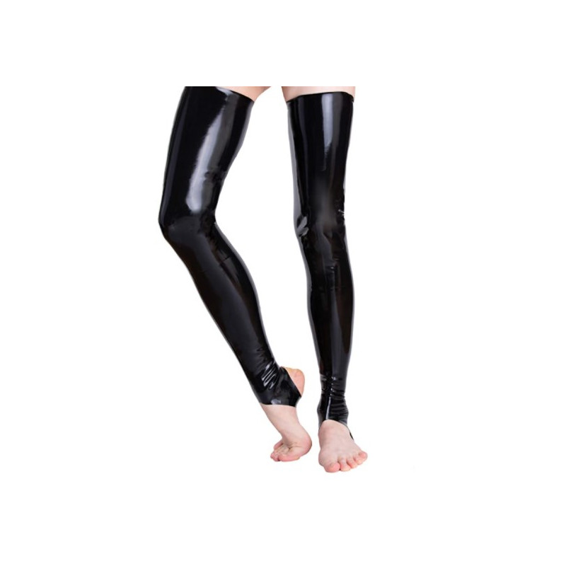 Latex long stockings hold ups with stirrups fetish BDSM