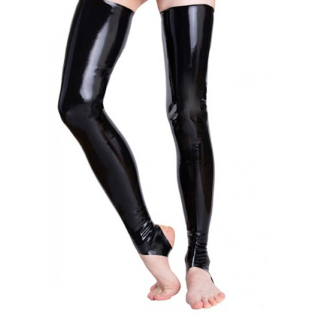 Latex long stockings hold ups with stirrups fetish BDSM