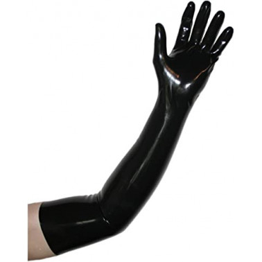 Lateks unisex rękawiczki długie z palcami fetysz BDSM