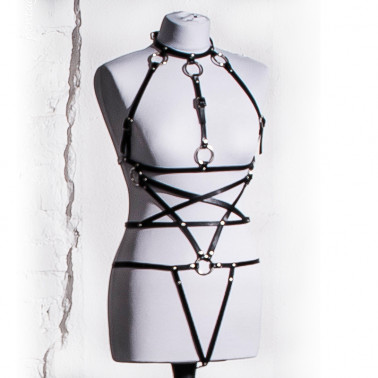 Leather harness fetish BDSM "Pentagram"
