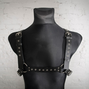Leather belt harness man gay trans "Romans Pride"