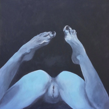Obraz krocze kobiety i stopy "Feet"