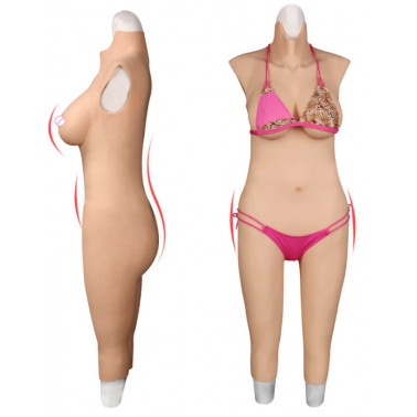 Latex Gummi Overall imitiert den weiblichen Körper